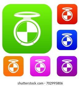 Shadow kit set icon in different colors isolated vector illustration. Premium collection