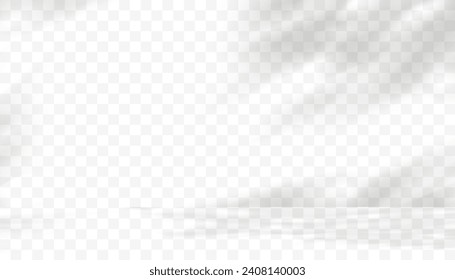 Shadow Leaf, Leaves Overlay From Tree Light And Branch, Background Isolated Texture With Bokeh On Wall, Pattern Vector Design For Summer, Natural Botanical Silhouette, Sunlight Effect And Copy Space