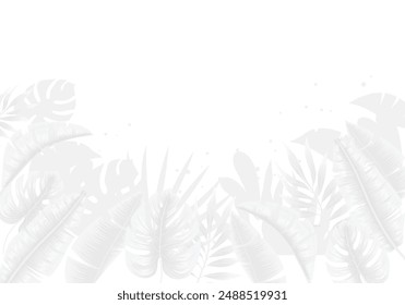 Shadow of leaves on a light background, ideal for shadow designs, nature-themed projects, and subtle decorative elements. Used for flyers, products ads and digital graphics. Editable. EPS 10