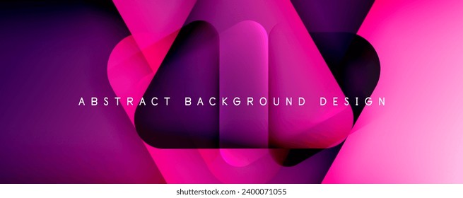 Shadow and Light Triangle Background. Dynamic Geometric Template. Glass Transparent Triangles