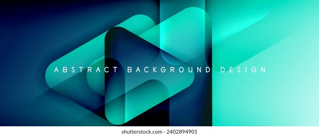Shadow and Light Triangle Background. Dynamic Geometric Template. Glass Transparent Triangles