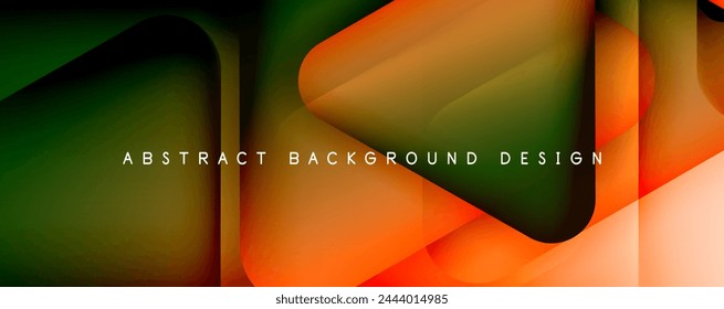 Shadow and Light Triangle Background. Dynamic Geometric Template. Glass Transparent Triangles