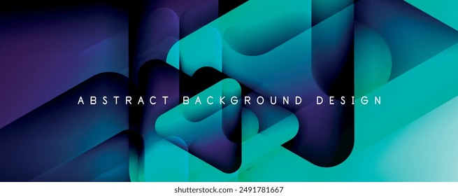 Shadow and Light Triangle Background. Dynamic Geometric Template. Glass Transparent Triangles