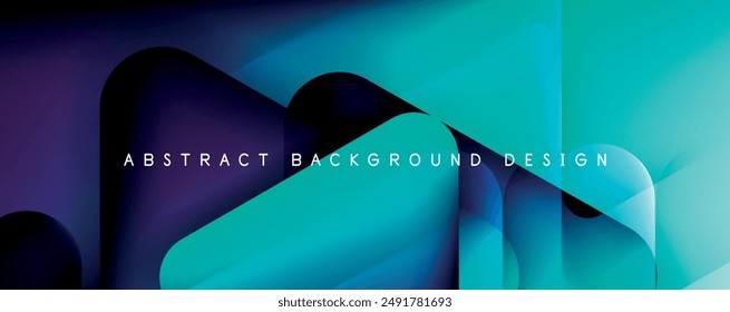 Shadow and Light Triangle Background. Dynamic Geometric Template. Glass Transparent Triangles