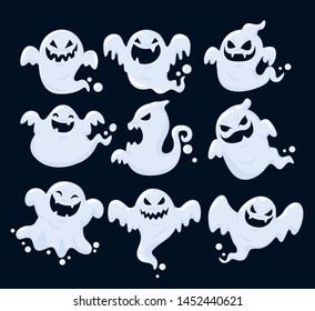 The shadow of many ghosts floating on Halloween.