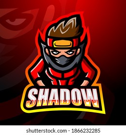 Shadow mascot esport logo design