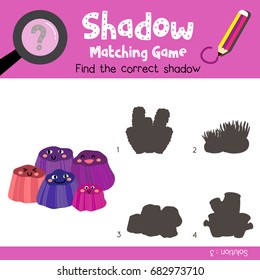Shadow matching game of Barnacles animals for preschool kids activity worksheet colorful version. Vector Illustration.