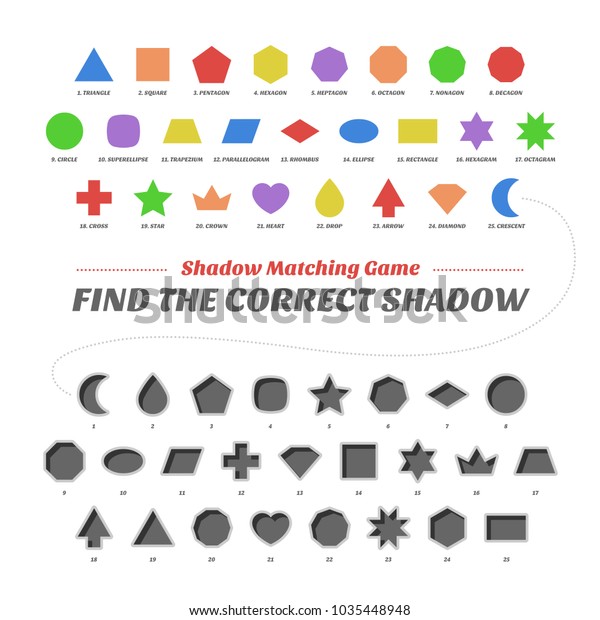 Correct shapes. Shadow Shape.