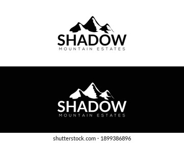 Shadow mountain Abstract vector logo design