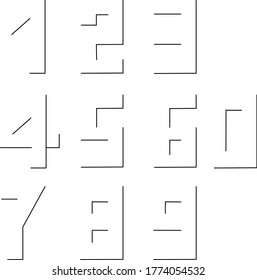 Shadow numbers consists of from one to nine and zero. 