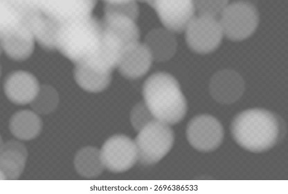 Shadow overlay abstract dappled light on a transparent background.
