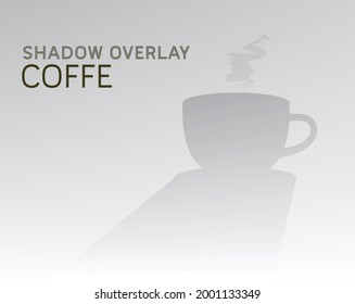 shadow overlay design coffe illustration background