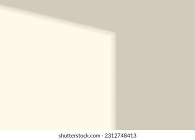 Shadow overlay effect. Applicable for mockups. Soft shadow layout. Soft, warm, beige, cream color. Realistic geometric shadows. Vector illustration