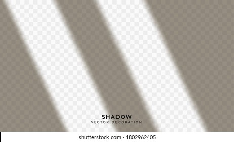 Shadow overlay. Effect light transparent shadow. Realistic creating reflective effect illusions. Overlay for adding scene lighting to your images. Isolated element for design. Vector illustration.