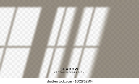 Schattenüberlagerung. Effekt von helltransparentem Schatten. Realistische kreative Illusionen mit reflektierenden Effekten. Overlay zum Hinzufügen von Szenenbeleuchtung zu Ihren Bildern. Einzelnes Element für Design. Vektorgrafik.