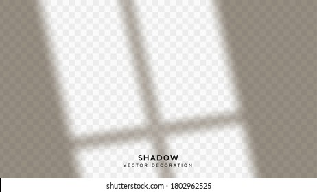 Shadow overlay. Effect light transparent shadow. Realistic creating reflective effect illusions. Overlay for adding scene lighting to your images. Isolated element for design. Vector illustration.