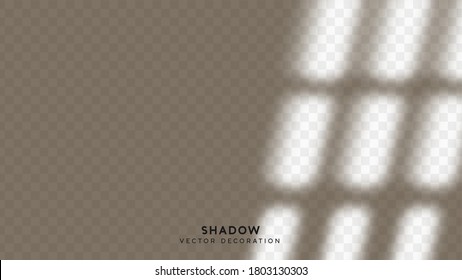 Shadow overlay. Effect light transparent shadow. Realistic creating reflective effect illusions. Overlay for adding scene lighting to your images. Vector illustration.