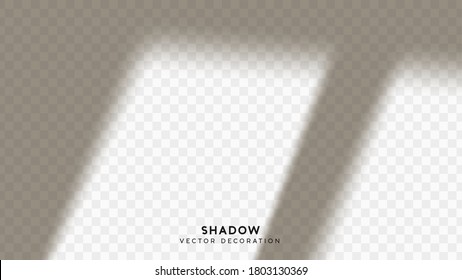 Schattenüberlagerung. Effekt von helltransparentem Schatten. Realistische kreative Illusionen mit reflektierenden Effekten. Overlay zum Hinzufügen von Szenenbeleuchtung zu Ihren Bildern. Vektorgrafik.