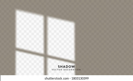 Shadow overlay. Effect light transparent shadow. Realistic creating reflective effect illusions. Overlay for adding scene lighting to your images. Vector illustration.