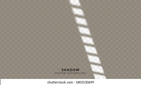 Shadow overlay. Effect light transparent shadow. Realistic creating reflective effect illusions. Overlay for adding scene lighting to your images. Vector illustration.