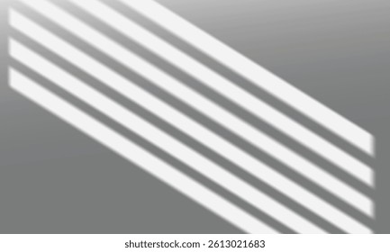 Shadow overlay effect. Natural window shadow. Sunlight and shadow scene background. Vector illustration
