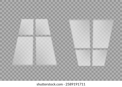 Shadow overlay effect. Realistic windows of light and shadow. Vector illustration.EPS 10.
