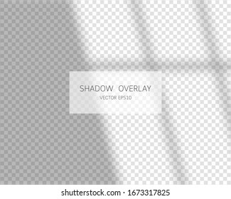 Shadow Overlay Effect. Soft Shadow Form Window. Vector Soft Shadow And Light Overlay Effect.