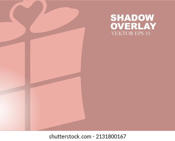 Shadow overlay effect, Soft transparent light and shadow from the window patterned with two swans, a symbol of love and affection, Mockup of transparent leaf shadow overlay effect and natural lightnin