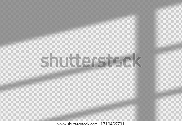 Shadow\
overlay effect. Transparent overlay shadow from the window and\
jalousie. Realistic soft light effect of shadows and natural\
lightning on transparent background.\
Vector.