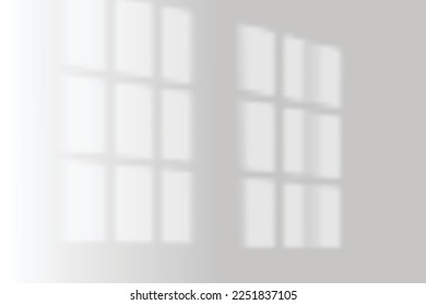 Shadow overlay effect. Window natural shadow overlay effect on white texture background