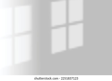 Shadow overlay effect. Window natural shadow overlay effect on white texture background - Shutterstock ID 2251837123