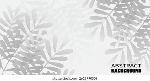 sobreposição de sombra de folhas em fundo cinza. ilustração vetorial eps10