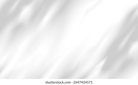 Shadow Overlay With Light Tree On Wall And Leaves. White Leaf Texture With Nature Sun Backdrop And Surface Background, Sunlight Spring Effect For Natural Banner, Mockup And Product Display.