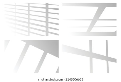 Shadow overlays for layout presentations. Organic Shades and Louvre Shades for Natural Lighting