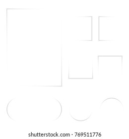 Shadow page dividers. Vector transparent realistic shadows. Paper sheet shadow effect. Vector web banner.