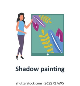 Shadow painting Vector illustration which can easily modify or edit

