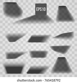 Shadow paper and objects box square  isolated on transparent background. 