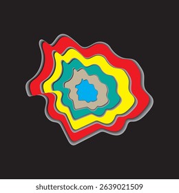 shadow pattern loop vector illustration artwork , design multi color rainbow black background effect for wallpaper tshirt 
