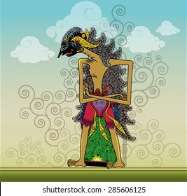 shadow puppets, Arjuna puppet character modifications while being imprisoned and earned Begawan Mintaraga