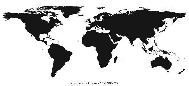 The shadow of a realistic world map, a picture from NASA
