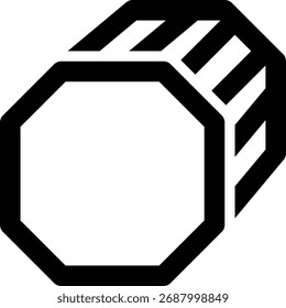 Sombra, sombra, icono de contorno de octágono