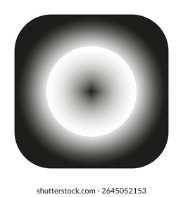 Shadow square icon. Monochrome vector shape. Soft gradient layout. Abstract black white.