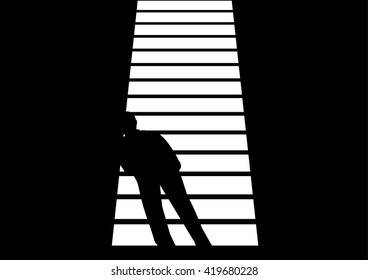 Shadow of success Vector Art