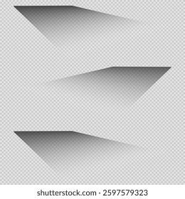 Shadow templates, shadow for box on transparent background, illustration, background