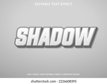 shadow text effect template with abstract background style use for business logo and brand