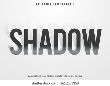 shadow text effect template with gradient type style and bold text concept use for brand label and logotype 