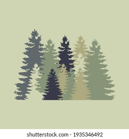 The Shadow of tree on forest illustration