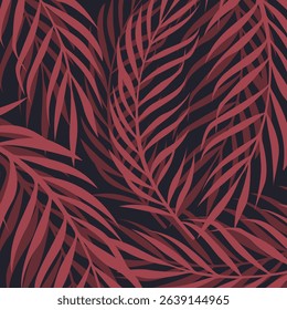 Shadow tropical leaves background. Beige palm leaves vector backdrop idea for textile, home decor, banner, template, banner, poster, post card. Vector illustration. 