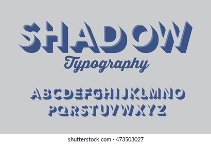 Shadow Typography Design Vector Stock Vector (Royalty Free) 473503027 ...