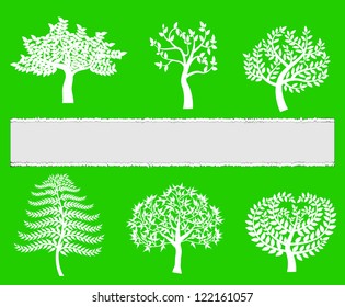 shadow A variety of stylized trees